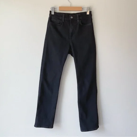 COS Slim Straight High Rise Ankle Jeans in Washed Black Size 25 - Picture 5 of 8